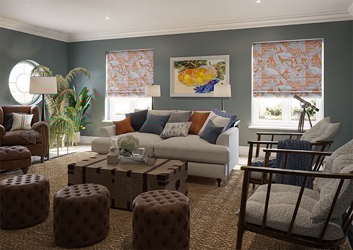 Caicos, Mandarin - Twist&Fit Roman Blind - Image 7